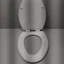 Mayfair Athens Toilet Seat, Easy Clean Hinges and Durable Wood Seat, Elongated, White