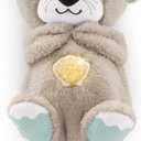 Fisher-Price Baby Toy Soothe 'n Snuggle Otter Portable Plush Sound Machine with Music Lights & Breathing Motion for Newborns 0+ Months (1 Count (Pack of 1))