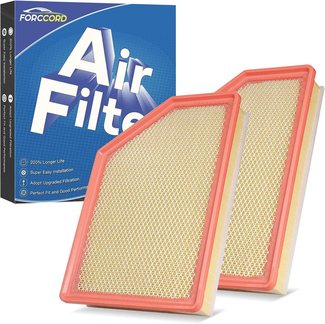 2 PACK Engine Air Filter Fits for Chevrolet Silverado GMC Sierra 2500HD & 3500HD 6.6L Duramax 2020-2023 24 25 26 Air Filter Car Accessories Replacement 84554703 A3248C (Diesel Engine ONLY)