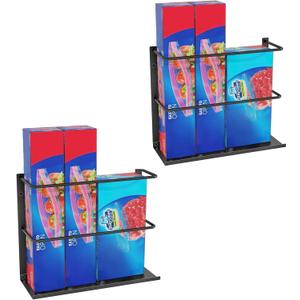 2 Pack Kitchen Wrap Organizer Door Mount, Aluminum Foil Holder Cabinet Door Organizer Cabinet Storage Basket for Kitchen Wrap/Food Bag Storage, Black