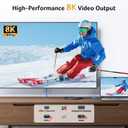 Acer USB C to Display Port 1.4 Cable 6.6FT (8K@60Hz 4K@240Hz), Unidirectional Type-C to DP Cord Support 32.4Gbps/G-Sync/HDR10, Thunderbolt 5/4/3 Compatible with MacBook Pro/Air, XPS, Surface, iPhone17