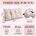 Corduroy Strawberry Triangular Headboard Pillow Twin XL for College Dorm