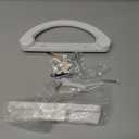 Sliding Patio Door Handle Pull Set with Mortise Lock, Full Replacement White Diecast Non-Keyed Gate Handle Set for Sliding Glass Door, Fits 3-15/16” Hole Spacing