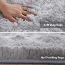Shag Area Rugs for Bedroom Living Room,8X10 Ultra Soft Fluffy Area Rugs for Dorm, Indoor Carpet Nursery Rugs for Kids Girls Room Home Decor,Tie-Dye Grey