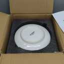 LE TAUCI Gravy Boat with Ladle and Saucer Stand 24oz, Ceramic Sauce Boat with Tray for Salad Dressings, Creamer, Broth, Black Pepper, Set of 1, Arctic White, Firework