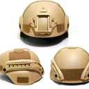 Airsoft Helmet,Black Tactical Helmet with Airsoft Accessories,Tactical Airsoft Gear