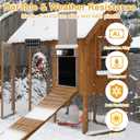 Automatic Chicken Coop Door Solar Powered, LCD Display Automatic Chicken Door with Timer & Light Sensor, Aluminum Alloy Chicken Door with Remote Control & 4 Modes
