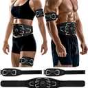 Electronic Muscle Stimulator - Portable Powered Ab Stimulator Muscle Toner for Muscle Conditioning,EMS Ab Machine,Fitness Strength Training Workout Equipment for Men and Women