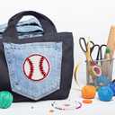 TEHAUX Wear-Resistant Baseball Hat Patches 3.03 Inch Embroidered Appliques for DIY Clothes Decoration Repair on Jackets Bags Hats