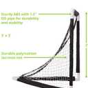 Champion Sports Mini Lacrosse Goal: Kids Gear Backyard Shooting Practice Net Black, 8.3