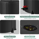 Collapsible Rain Barrel Water Storage Containers-100 Gallon Portable Rainwater Collection System Water Tank to Collect Rainwater from Gutter Downspout Water Catcher with Spigots, Filter Overflow Kits