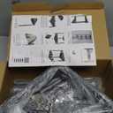 5 Tier Floor Standing Corner Shower Caddy Organizer Shelf with Hooks, Bathroom Shelves Stand Rack, Jet Black