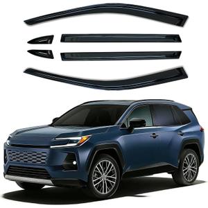 Rain Guards Window Visors 6 Piece Set for Toyota Rav4 2026+ Window Deflectors, Out-Channel Vent Shades (for RAV4 26+ 6-Piece Set)