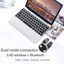 Wireless Mouse Cute Bunny Bluetooth Dual-Mode Computer Mouse Small Quiet USB Optical Silent Kawaii Rabbit Travel Cordless Mice for PC Laptop Computer Desktop iPad Macbook NoteBook Kids-Silver