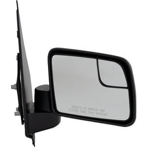 JC Whitney Passenger Side Manual Adjust Mirror for Ford Transit Connect 2011-2013 With Spotter Glass Textured JFD245R