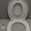 Toilet Seat with Toddler Seat, Potty Training Toilet Seat Round 2 in 1 Soft Close Quiet No Slapping, Magnetic Absorption, Easy to Install and Clean,White