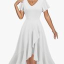 Women's Cocktail Dresses, Formal Wedding Guest High Low Graduation Party Evening Prom Dress 20253 XL