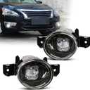 Fog Lights for 2007-2018 Nissan Altima,2007-2014 Maxima,2013-2016 Pathfinder,2012-2019 Versa,2004-2019 Sentra Replacement Kit for 2008-2016 Rogue with LED Bulbs(Clear Lens)