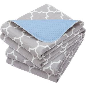 OUTCREATOR 2Pack Bed Pads for Incontinence Mattress Protector Anti-Slip Waterproof Pads (76" x 34") for Toddlers Kids Adults Pets Pee Pads and Machine Washable Absorbency and Leak Proof Edge (Gray) (34x76 Inch (Pack of 2))
