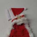 Enjoying Cat Christmas Costume, Pet Santa Claus Hat with Xmas Clothes for Cats Small Dogs, Kitten Christmas Warm Cloak Coat, New Year Puppy Red Hat Outfit