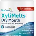 Oracoat XyliMelts for Dry Mouth Night Time or Day - Moisturizing Dry Mouth Adhering Discs, Sugar Free with Xylitol, 230 Count, Cinnamon, 8-Hour Relief, BBD 06/2029