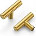 Ravinte 2'' Cabinet Handles Stainless Steel Brushed Brass Kitchen Cabinet Hardware Handles of Kitchen Cupboard Handles 10 Pack