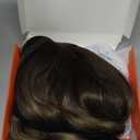 Hair Topper, 360 3D Hair Toppers for Women with Thinning Crown, 20 Inch Long Wavy Curly Hair Pieces Clip in Bangs (Black, 20 inch, French Bangs)