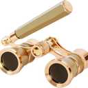 Opera Glasses Binoculars, Theatre Binoculars, 3X25, Metal Material, Vintage and Refined, with Adjustable Handle for Adults Kids Women in Musical Concert Cinema