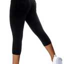 VOOVEEYA Curvy Womens Leggings, High Waisted Yoga Pants with Back Pockets, Tummy Control - Buttery Soft - Stretchy (Fit Type: Capri-19 Inseam, Size: X-Large)