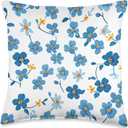 Forget-Me-Not Cute Flower Pattern Throw Pillow