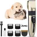 Dog Clipper with Rechargeable, Pet Shaver Cordless Electric Quiet Hair Clipper Set for Pets