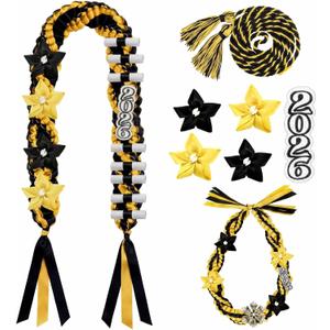 2026 Summer Semester Graduation Money Leis with Honor Cord Class of 2026 Graduation Ribbon Money Leis Double Braided for for College Summer Semester Grad Party Supplies