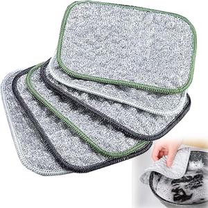 Tizee 2025 New Double-Side Non Scratch Wire Dishcloth - Reusable Steel Wool Cleaning Cloths for Kitchen, Cookware, Sinks, Dishes and Stovetop (Color 1)