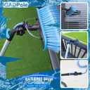 IGADPole 17 FT Water-Fed Washing Kit with Soap-Dispenser, Brush, 10 Squeegee & Cobweb Duster for Windows, Gutters, Solar Panels & Exterior Walls