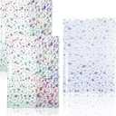 2 Pcs White A6 Jelly Cover for Week Planner Transparent Planner Glitter Star Clear Cover for Journal and Notebooks (A6 (5.83 x 4.13 inches))