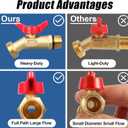 275-330 Gallon IBC Tote Tank Adapter,IBC Tote Adapter, 2.44" Fine、2 "Fine, and 2" Coarse Thread,1/2" Male NPT Inlet Threaded Brass Hose Faucet Garden Hose Connector (1/2 Inch IBC Tote Adapter)