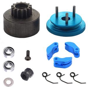 ShareGoo RC 14T Clutch Bell Shoes Bearings Gear Flywheel Assembly Kit Springs Cone Engine Nut Compatible with HPI HSP Traxxas Axial Himoto 1/8 RC 21-28cxp Nitro Engine Car
