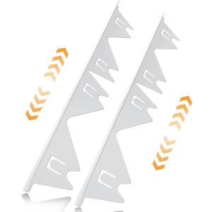 Stove Gap Covers Stainless Steel, 2 Pack Stove Gap Filler Easy Retractable Length 13.8" to 27.5", Width 0.79" ALMCALS Stove Gap Guards Range Trim Kit, Heat Resistant Guard Between Stove Top & Counter (White)