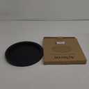 Round Decorative Tray for Coffee Dining Table Countertop Small Wooden Serving Trays Farmhouse Kitchen Home Living Room Decor and Bathroom Accessories Tray Black Rustic Wood Candle Centerpiece Trays (11")