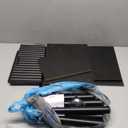 LAATOOREE Nightstands Set of 2, Small Side Table, Bedside Table with Fluted Door, Solid Wood Feet; Modern MidCentury End Table for Bedroom, Small Space (Black)