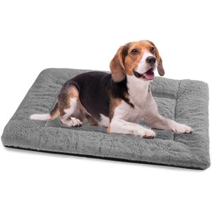 Dog Crate Pad Washable, Plush 36 x 23 Inch Anti-Slip Kennel Mat for Medium to Large Dogs up to 70 lbs, Fits Wire or Metal Crates, Travel, Home, Training Use, Dark Grey