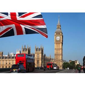 BELECO Big Ben Backdrop 7x5ft Fabric London Street Backdrop British Flag England Parliament House Buildings UK Photo Backdrop British Party Decorations Europe Travel Portrait Photoshoot Props