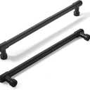 khtumeware 6 Pack Matte Black Cabinet Pulls 8 Inch(203mm) Hole Centers Kitchen Cabinet Handles Cabinet Hardware Kitchen Handles for Cabinets Cupboard Handles Drawer Pulls