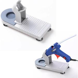 Glue Gun Stand,Heat Gun Holder,Hot Glue Gun Stand with Non-Stick Silicone Mat,Ideal for Floral Arts & Home DIY Repairs - Enhance Your Workspace Efficiency