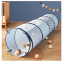 Tiny Land Kids Play Tunnel Tent for Toddlers, 69" x 18" Foldable Crawl Toys for Baby, Indoor & Outdoor Pop Up Dog Tunnel with Breathable Mesh (Blue)