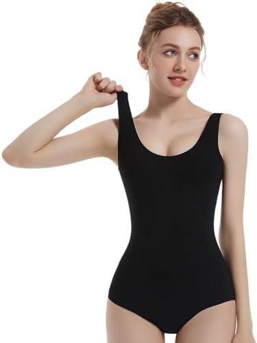 Spoxiyue Women's Ballet Tank Leotards Ballet Dancewear Scoop Neck Bodysuit Women's Team Basic Tank Leotards, (Black, S)
