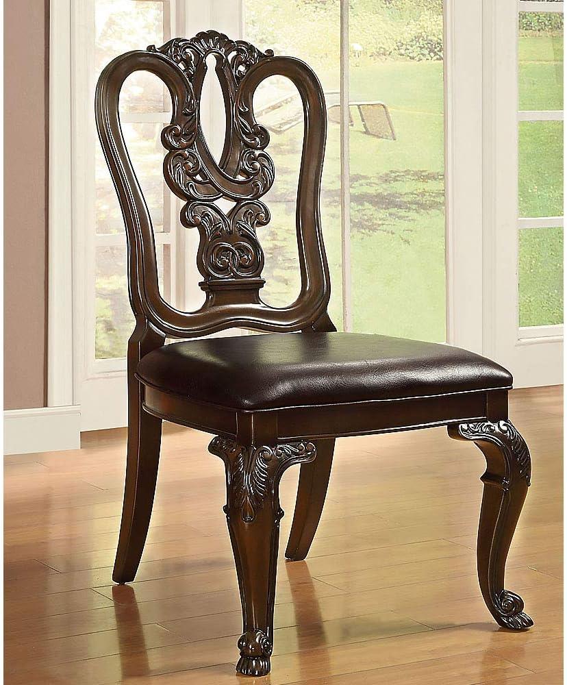 William's Home Furnishing CM3319W-SC-2PK Bellagio Side Chair, Black