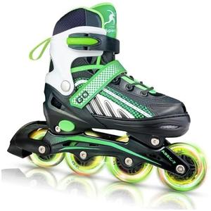Adjustable Inline Skates for Boys and Girls Ages with Full Light Up Wheels, Outdoor Roller Skates for Kids, Youth and Beginner, Size: M