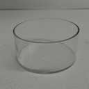 YOUEON Wide Glass Cylinder Vase, 4" Tall x 8" Wide Flower Glass Vase, Cylinder Terrarium Bowl, Decorative Centerpiece for Weddings Events, Pillar Candle, Flower Arrangement, Clear