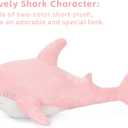 MorisMos Giant Shark Stuffed Animal Plush, Large Stuffed Shark Toy, Soft Shark Pillow for Kids Boys Girls Birthday Christmas, 32inch, Pink